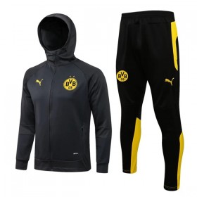 BVB Borussia Dortmund Tréninkový Bunda Kapucí 2022-23 Šedá